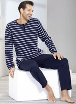 Zweierpack Schlafanzüge mit Knopfleiste und offenen Abschlüssen