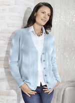 Strickjacke aus Schurwolle (Merino) HELLBLAU