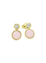 Zarte Eleganz: Ohrstecker mit rosa Chalcedon 