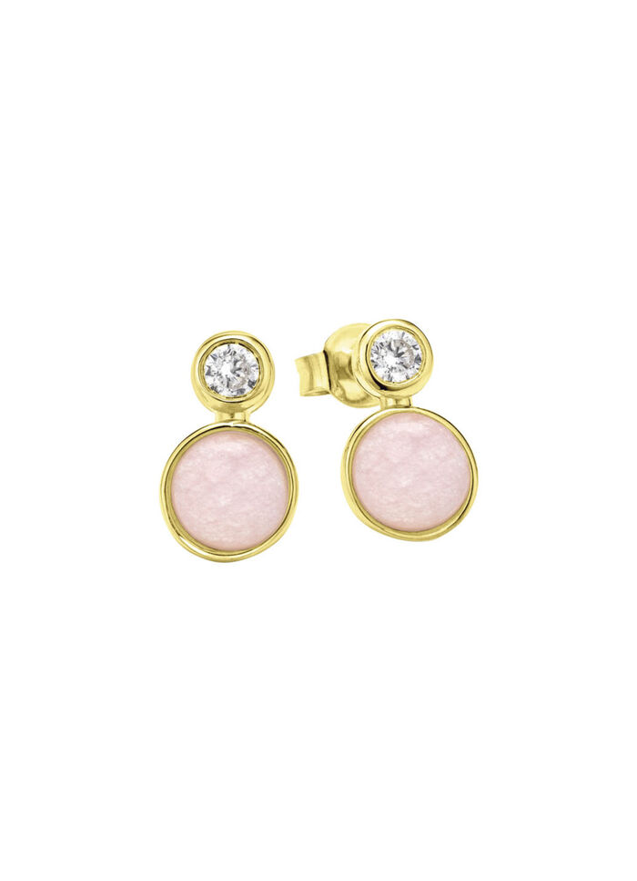 Zarte Eleganz: Ohrstecker mit rosa Chalcedon 