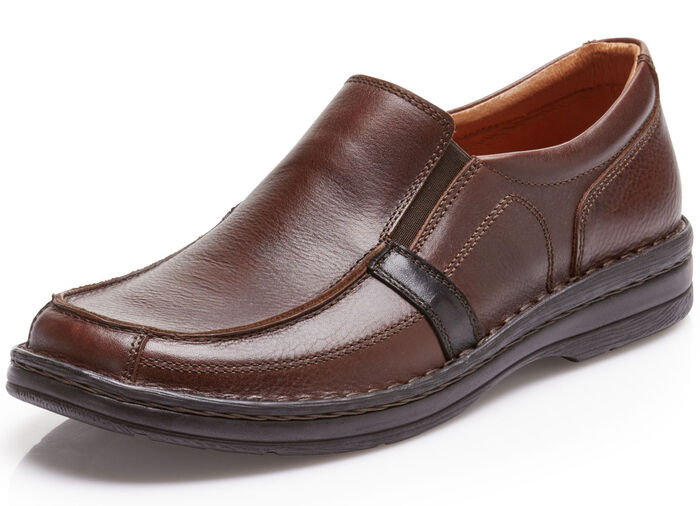 GINO GALANTE, klassische Herren-Slipper, mit herausnehmbarem Fußbett BURGUND