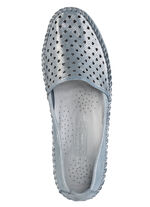 Gemini Mokassin-Slipper aus weichem, glänzend geprägtem Nappaleder JEANSBLEU