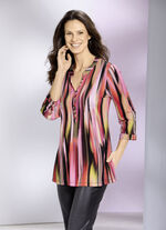 Shirt-Tunika mit Schlingenknopfleiste 