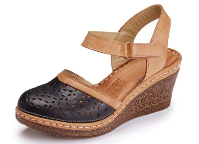 Gemini Sandalette aus perforiertem Rind-Nappaleder 