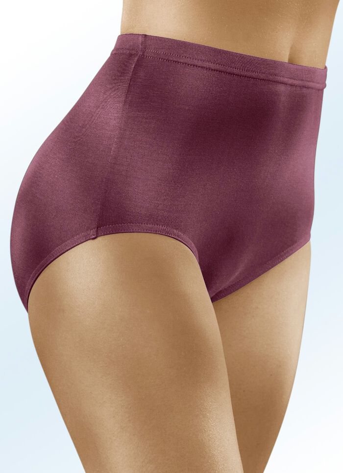 Viererpack Slips mit Gummizug im Bund 2X BORDEAUX, 2X MARINE