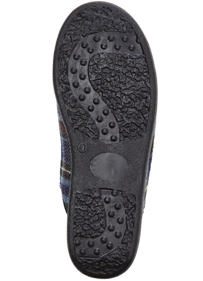 Zweierpack, gef&uuml;tterte Herren-Hausschuhe, mit Wolle 1XBRAUN,1XBLAU