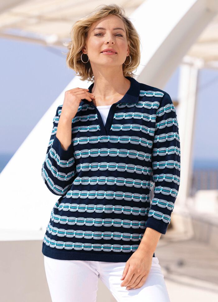 Pullover in Doppel-Optik 