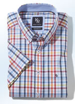 "King's Road"-Hemd in 4 Farben MARINE-ORANGE KARIERT