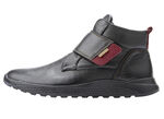 Waldläufer, bequeme Damen-Stiefeletten, Weite H, mit herausnehmbarem Fußbett SCHWARZ-ROT