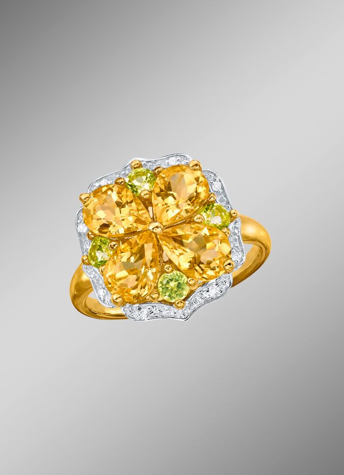 Damenring im Blumen-Design 