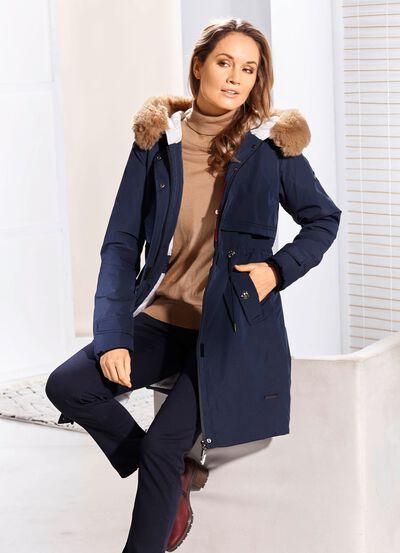 Kurzmantel mit verdeckter Klettleiste 