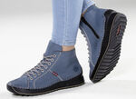 Rieker, sportive Damen-Boots, Winterschuhe, mit Reißverschluss JEANSBLAU
