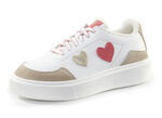 ELENA EDEN Sneaker mit niedlichen Herzchen besetzt WEISS-BUNT