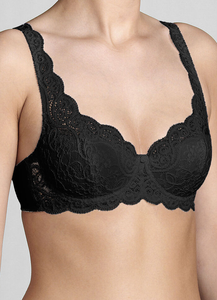 Triumph Amourette Bügel-BH mit Elastikspitze SCHWARZ