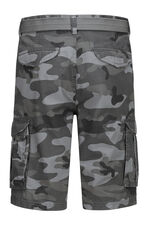 Bermudas mit Gürtel und Cargotaschen in 2 Farben ANTHRAZIT-GRAU