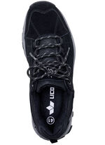 Atmungsaktive Herren-Schnürschuhe, mit herausnehmbarem Fußbett SCHWARZ