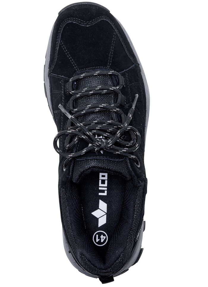 Atmungsaktive Herren-Schnürschuhe, mit herausnehmbarem Fußbett SCHWARZ