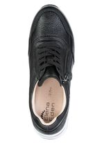 ELENA EDEN, bequeme Damen-Sneaker, Weite H, mit herausnehmbarem Fu&szlig;bett SCHWARZ
