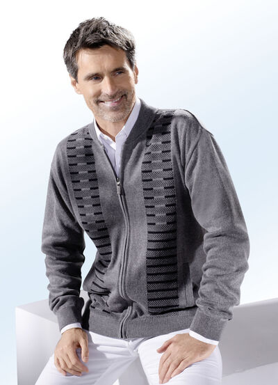 Jacke mit durchgehendem Reißverschluss in 2 Farben 