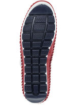 Gemini, klassische Damen-Slipper, Weite G, mit herausnehmbarem Fußbett WEISS-MARINE-ROT