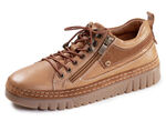 Gemini, schicke Damen-Schnürschuhe, Weite G, mit herausnehmbarem Fußbett COGNAC
