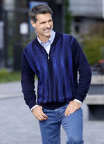 Gemusterte Jacke in 2 Farben MARINE