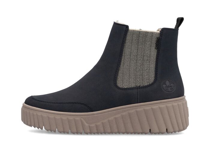 Rieker, trendige Damen-Boots, Winterschuhe, mit herausnehmbarem Fu&szlig;bett DUNKELBLAU