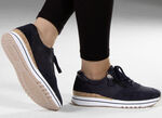 ELENA EDEN Sneaker mit Schnürung und Seitenreißverschluss DUNKELBLAU