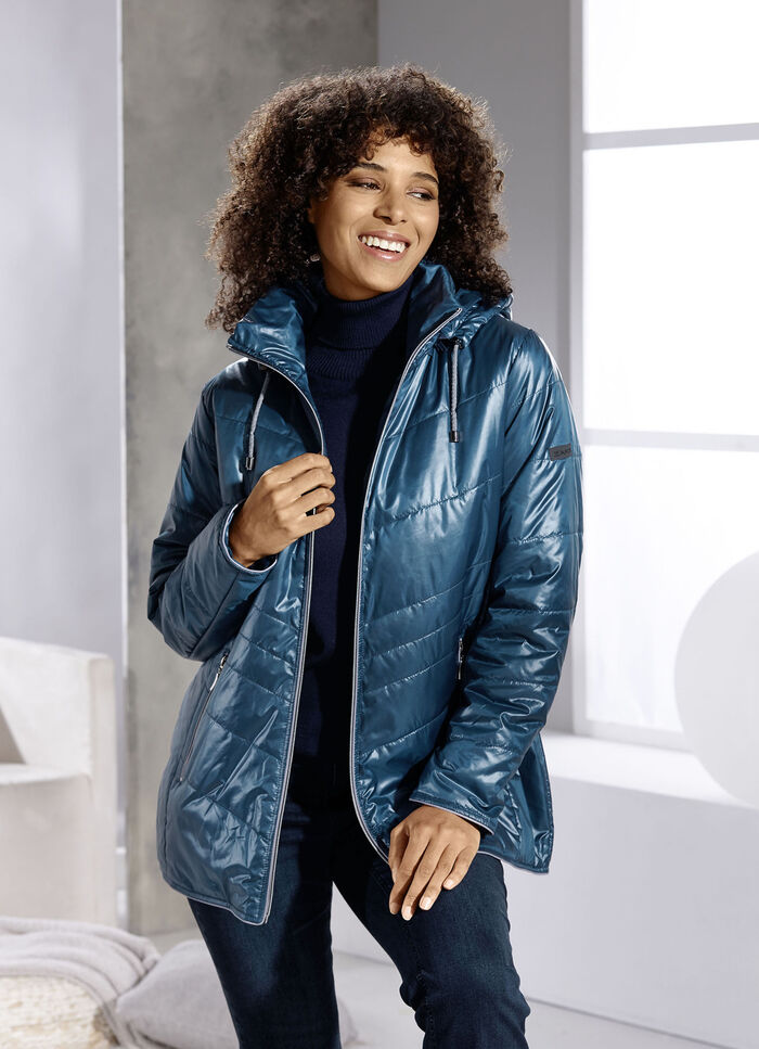 Jacke mit Reißverschlusstaschen PETROL