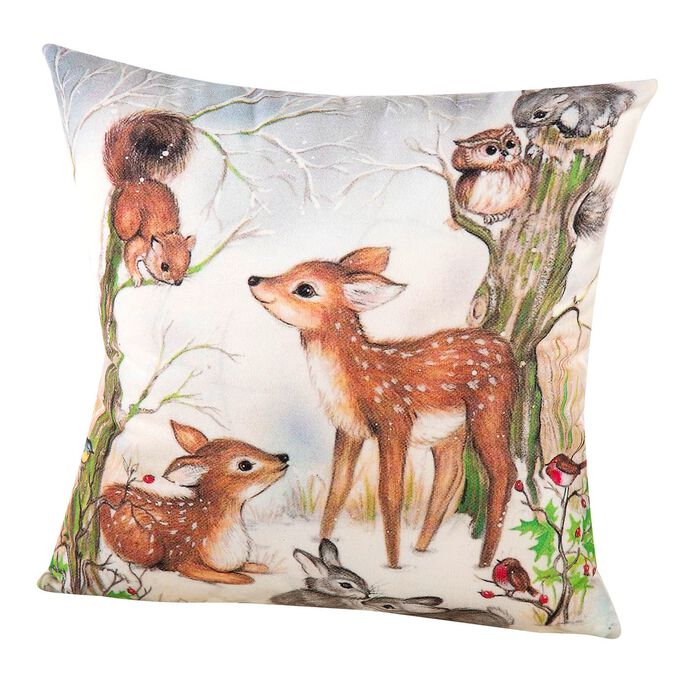 Kissenbezug mit bezaubernden Winterszenen 