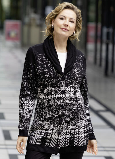 Strickjacke in Jacquard-Dessin 