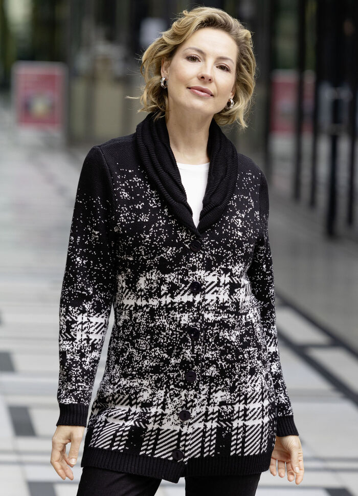 Strickjacke in Jacquard-Dessin 